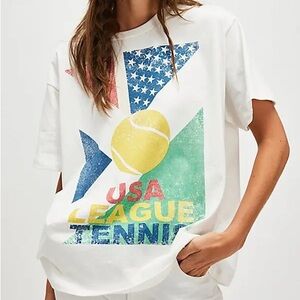 Free People Falling Forward USA League Tennis Tee